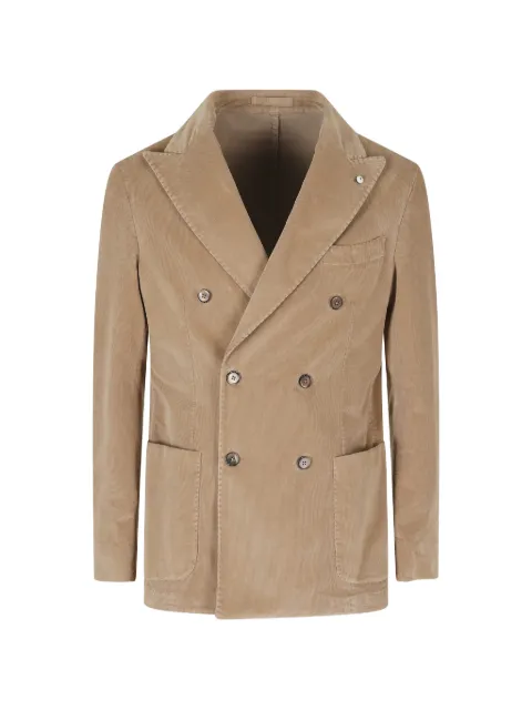 l.b.m. double-breasted corduroy blazer Neutrals 655072806099