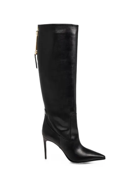 DSQUARED2 pointed-toe zip-fastening knee-high boots Black BOW010601500001