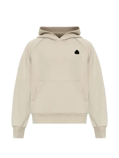 Moose Knuckles Yul logo-patch raglan-sleeve hoodie Neutrals M36MS6380