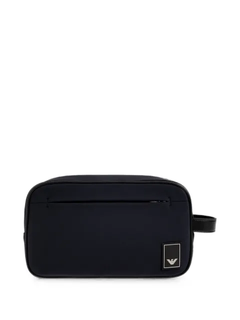 Emporio Armani cosmetic bag with logo appliqué Black EM000090AF13772