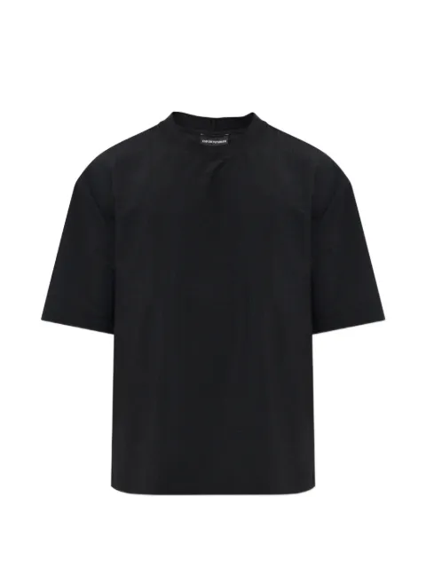 Emporio Armani seersucker-fabric T-shirt Black EM006847AF28011