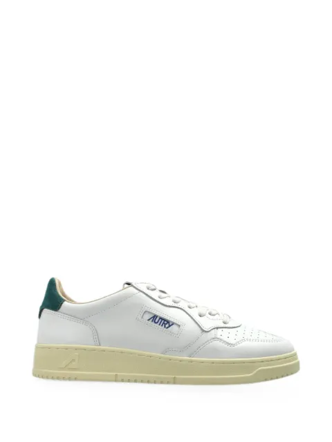 Autry Medalist Low sneakers in white leather and dark sea suede White AULMBJ02