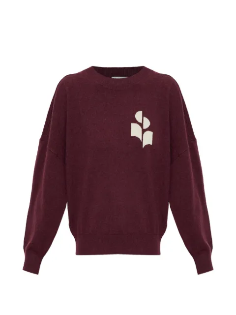 MARANT ÉTOILE Marisans intarsia-knit sweater Red PU0053FAA1X05E