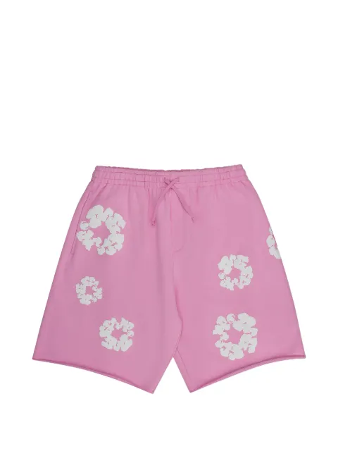 Denim Tears Cotton Wreath track shorts Pink DT885