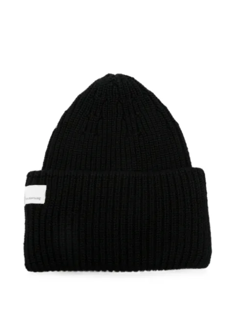 Nine In The Morning ribbed-knit beanie hat Black 9FW26UMI09ET