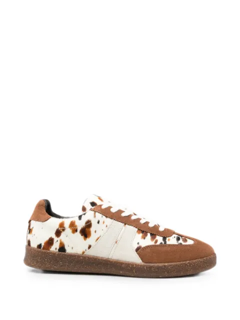 Les Deux cow-print panelled sneakers Brown 1002524099