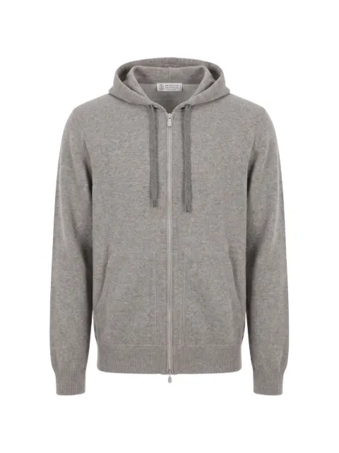 Brunello Cucinelli zip-up drawstring hoodie Grey M2223246GCOW55