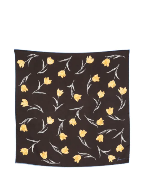 Jacquemus tulip-print square scarf Black ACU00867AW00263