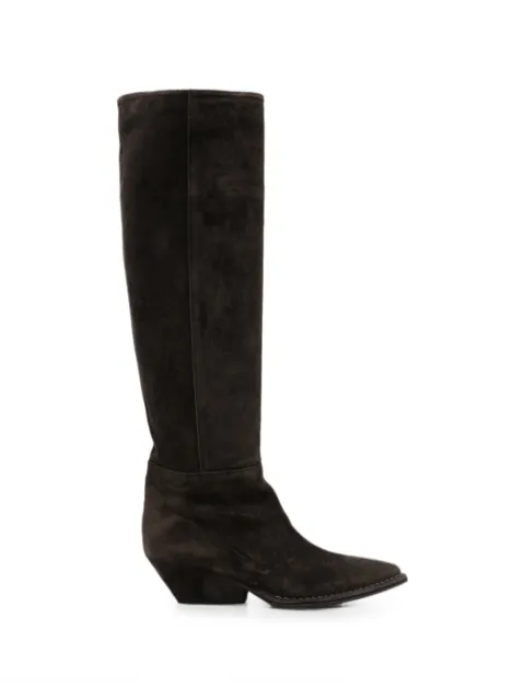 Del Carlo pointed-toe suede boots Brown 11604CRIO