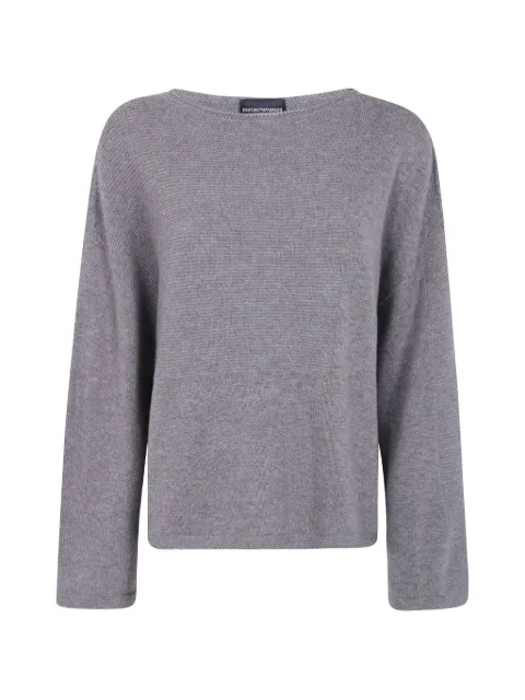 Emporio Armani fine-knit drop-shoulder sweater Grey EW005640AF29271