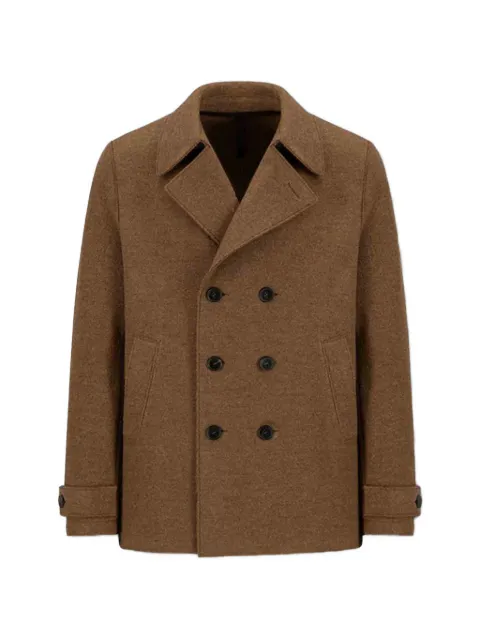 Harris Wharf London double-breasted peacoat Brown CG9214MLC