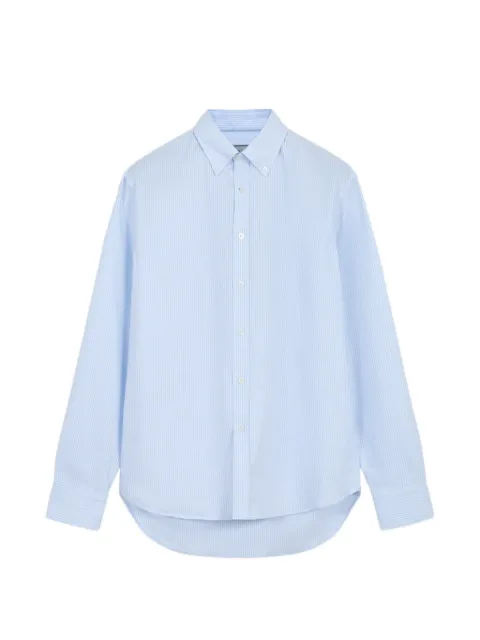 Canali vertical-stripe button-down shirt Blue CSL7019GL03871