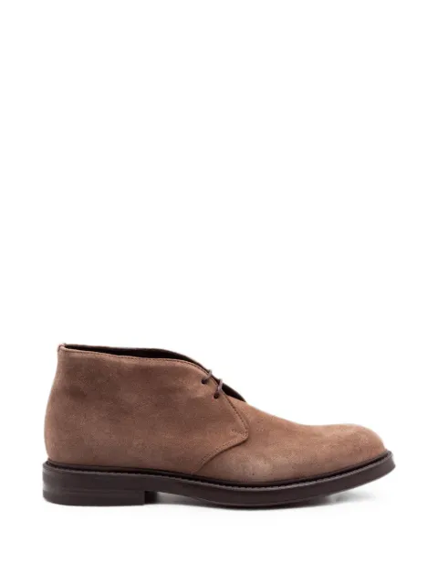 Green George suede lace-up ankle boots Brown 9013449