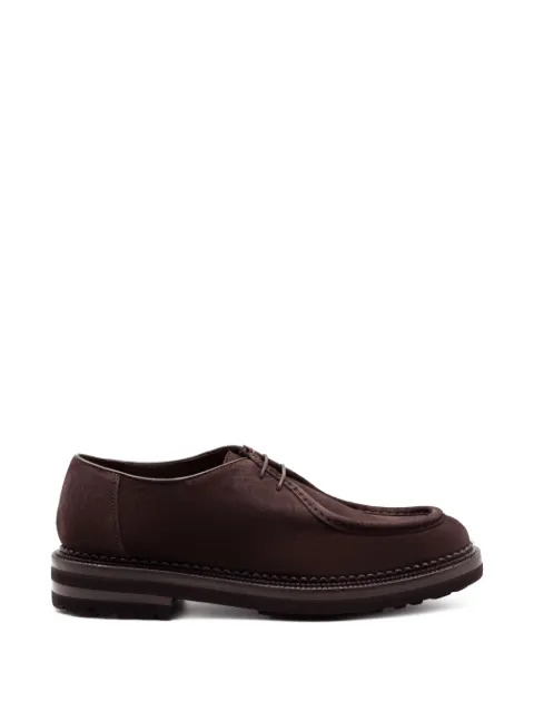 Green George apron-toe suede Derby shoes Brown 2057375