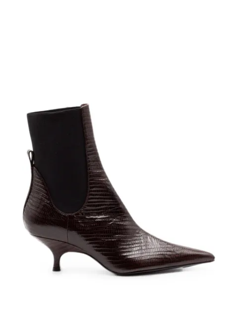 GIABORGHINI Tara reptile-effect Chelsea ankle boots Brown TARALLIP4545