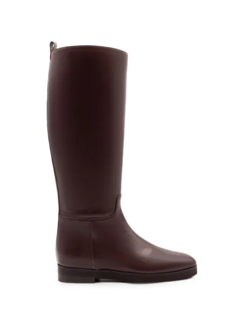 GIABORGHINI knee-high minimalist boots Brown BERTHALCAL4710