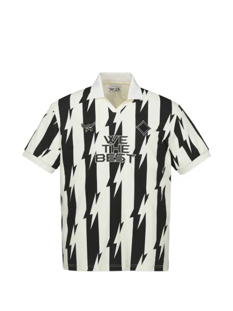 MCM xWe The Best lightning bolt-print polo shirt White MHTGAMM07BW