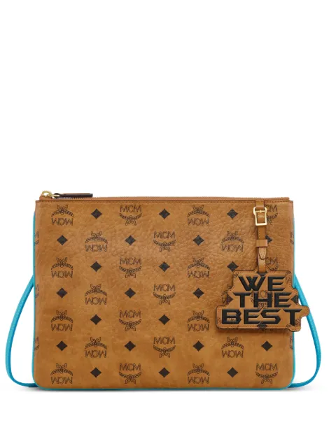 MCM x We The Best medium Visetos logo-print pouch Brown MYZGATA10CO