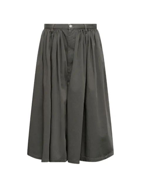 MM6 Maison Margiela gathered overdyed shorts Grey S62MU0079M35435
