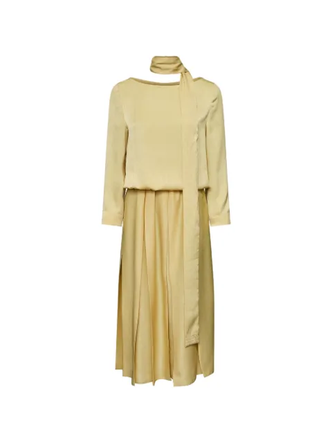 MM6 Maison Margiela pleated scarf-detail dress Yellow S62DD0072M36089