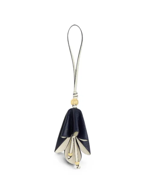 Lauren Ralph Lauren floral-pendant leather bag charm Blue 432P15688003