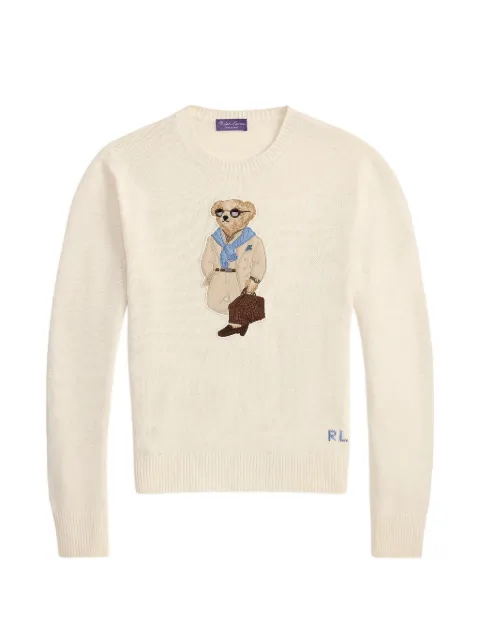 Ralph Lauren Purple Label Polo Bear intarsia-knit sweater Neutrals 790P17370001