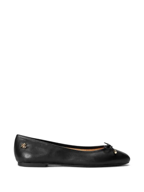 Lauren Ralph Lauren Jayna bow-detail logo-plaque ballet flats Black 802941E11