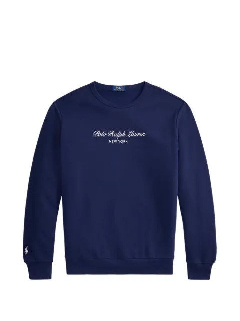 Polo Ralph Lauren logo-embroidered crew-neck sweatshirt Blue 710B26091001