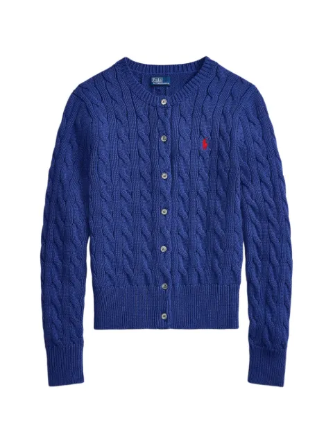 Polo Ralph Lauren cable-knit cotton crewneck cardigan Blue 211971868510