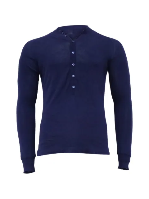 Fendi Pre-Owned half-buttoned fitted sweater Blue MRPPUUSCL528110M