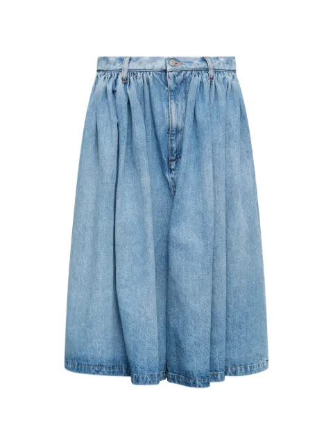 MM6 Maison Margiela pleated denim shorts Blue S62MU0079M30055