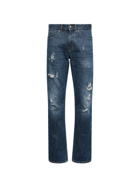 MM6 Maison Margiela distressed-finish straight-leg jeans Blue SH2LA0063M30063