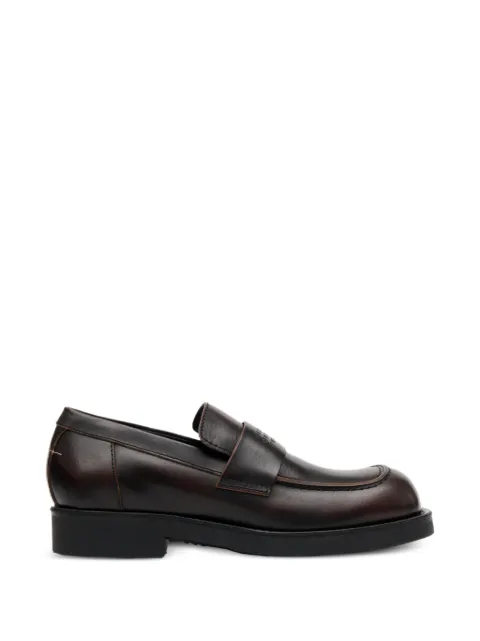 MM6 Maison Margiela round-toe leather loafers Brown S59WR0098P7896