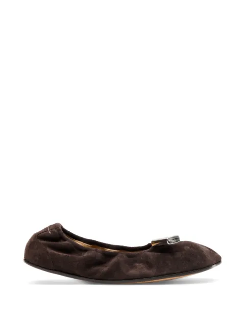 MM6 Maison Margiela Anatomic suede ballet flats Brown S59WZ0106P7872