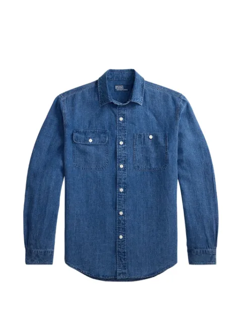 Polo Ralph Lauren classic-fit indigo linen work shirt Blue 710B18135001