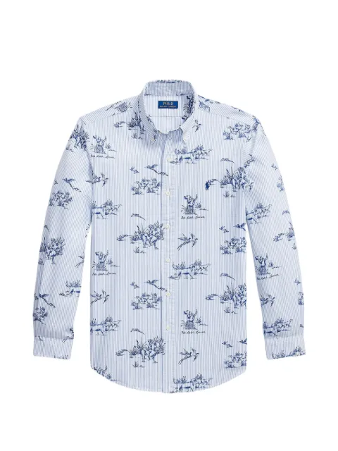 Polo Ralph Lauren custom-fit dog-and-pheasant Oxford shirt White 710B30246001