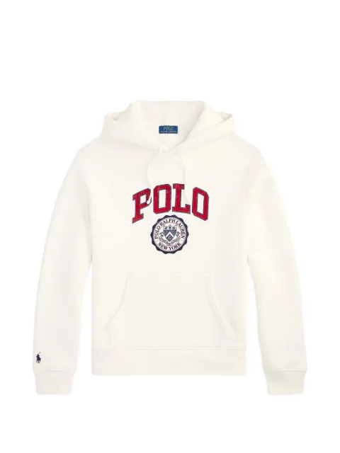 Polo Ralph Lauren logo fleece hoodie White 710B26149002
