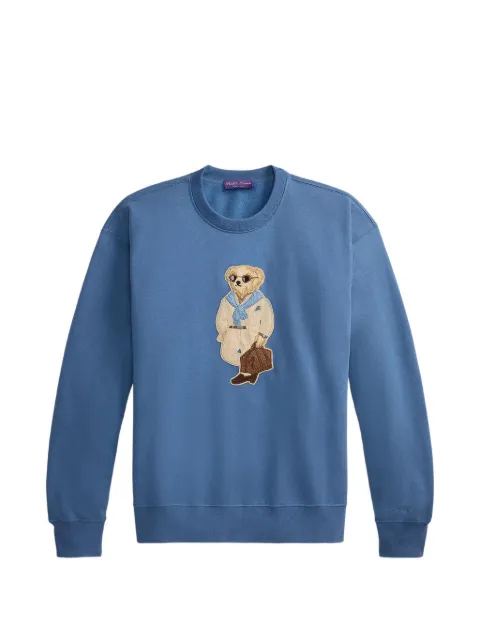 Ralph Lauren Purple Label Polo Bear patch sweatshirt Blue 790P22036001