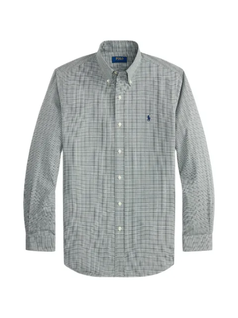 Polo Ralph Lauren check-print logo-embroidered shirt Green 710969E11