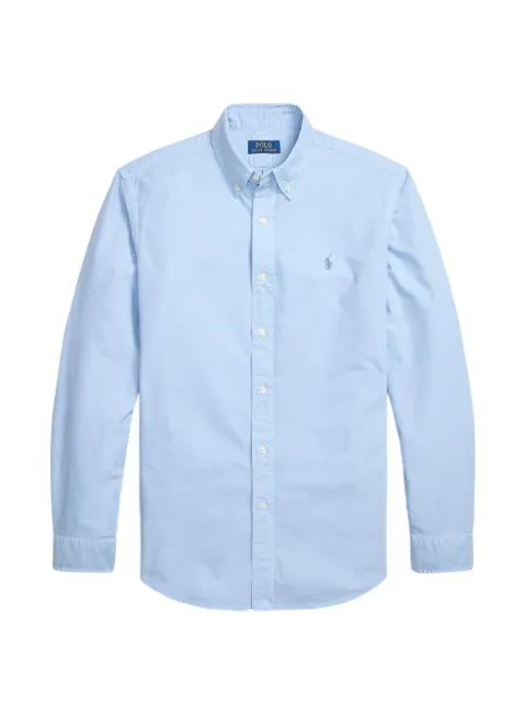 Polo Ralph Lauren embroidered-logo button-down shirt Blue 710806E11