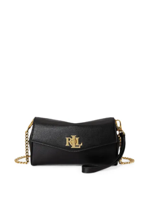 Lauren Ralph Lauren logo-plaque chain-strap clutch bag Black 432P11743002