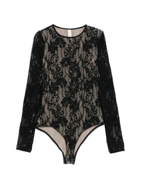 ZIMMERMANN lace-panelled long-sleeve bodysuit Black 7616TF26R