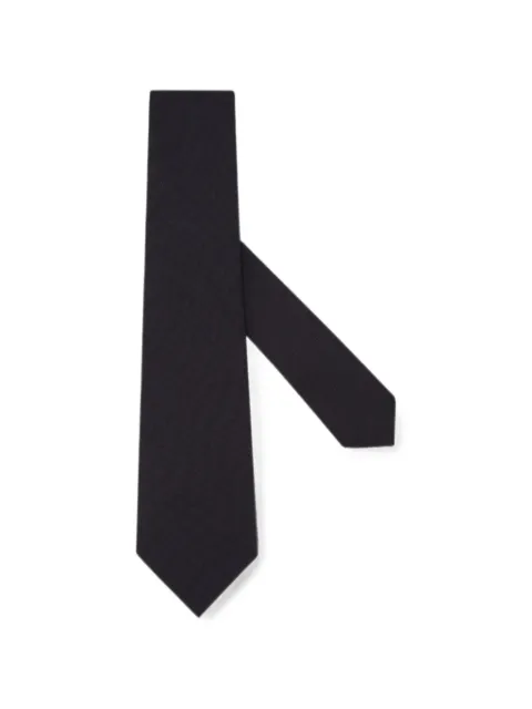 Zegna ink blue Oasi cashmere tie Black Z6E50TA61OC