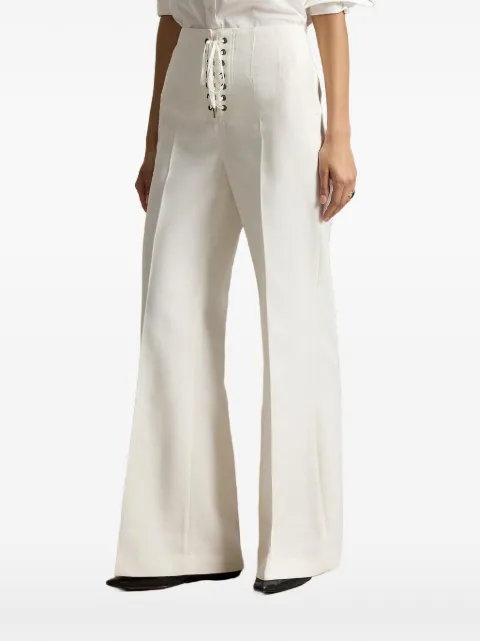 Polo Ralph Lauren Beaton cotton-wool lace-up trousers White 211B17561001