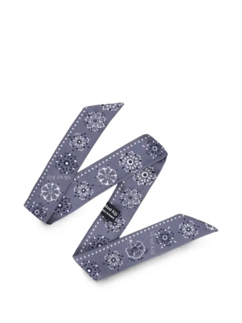 Mont Kiji Tuileries floral-print silk wristband Blue WRIST