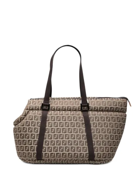 Fendi Pre-Owned 2000-2010 Zucchino Padded Canvas Pet Carrier Bag travel bag Neutrals 14EX4BB5EYOV7ZMT