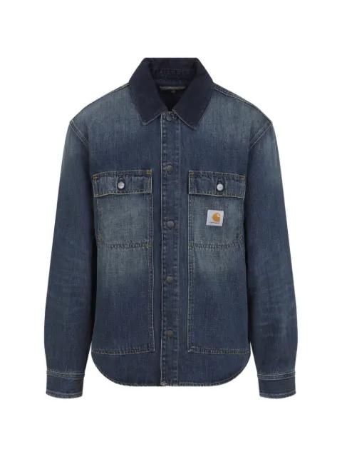 Carhartt WIP contrast-collar denim shirt Blue I037532