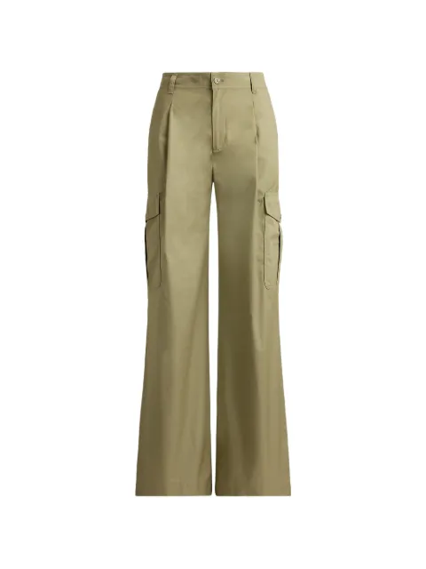 Lauren Ralph Lauren pleated wide-leg cargo pants Green 200P13670002