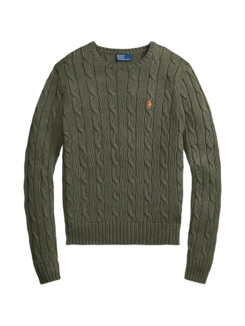 Polo Ralph Lauren cable-knit logo-embroidered sweater Green 211972E11