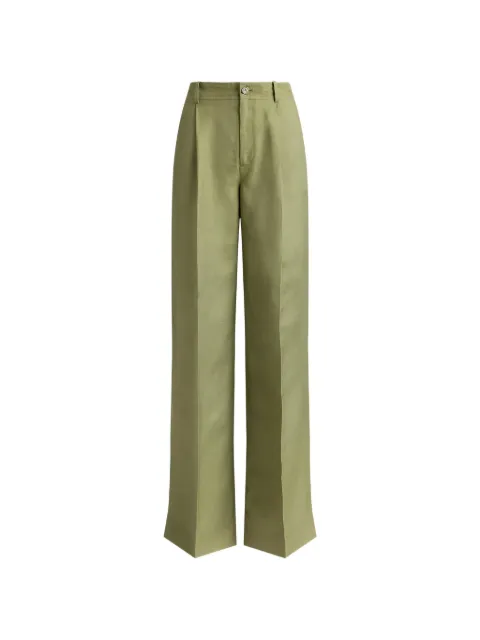 Lauren Ralph Lauren pleated high-waisted trousers Green 200P13458005